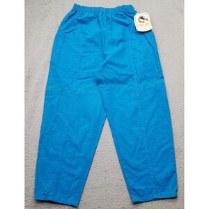 Cherokee Pants Womens 10 Blue 100% Cotton Straight Leg Elastic Waistband Pull On